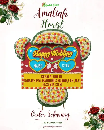 Karangan Papan Bunga Pernikahan di Tembalang